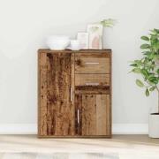 vidaXL Sideboard med låda Gammalt trä 60 x 31 x 70 cm Konstruerat trä