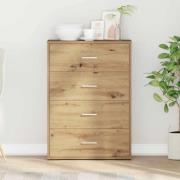 vidaXL Sideboard med låda artisan ek 60 x 31 x 84 cm Konstruerat trä