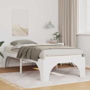 vidaXL Sängram Vit 90 x 190 cm Massiv furu