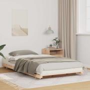 vidaXL Sängram Brun 90 x 210 cm Massiv furu