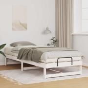 vidaXL Sängram Vit 80 x 220 cm Massiv furu