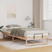 vidaXL Sängram Brun 100 x 220 cm Massiv furu