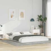 vidaXL Sängram Vit 160 x 200 cm Massiv furu