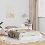 vidaXL Sängram Vit 80 x 200 cm Massiv furu