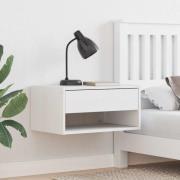 vidaXL Sängbord med låda Vaxbrun 50 x 32,5 x 24 cm Massiv furu