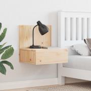 vidaXL Sängbord med låda 2 pcs Brun 42 x 32.5 x 40 cm Massiv furu