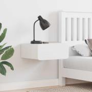 vidaXL Sängbord med låda Vit 39 x 34 x 16.5 cm Massiv furu