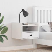 vidaXL Sängbord med låda 2 pcs Vit 38 x 36 x 29.5 cm Massiv furu