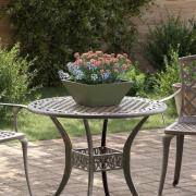 vidaXL Trädgårds Skål Planter 5 pcs Olivgrön 35 x 35 x 15 cm Stål
