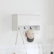 vidaXL Väggmonterad Klädhängare Vit 50 x 20 x 30 cm Konstruerat trä