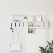 vidaXL Väggmonterad Klädhängare Vit 100 x 12 x 43.5 cm Konstruerat trä