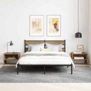 vidaXL Nattduksbord 2 pcs artisan ek 40 x 40 x 30 cm Konstruerat trä