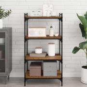 vidaXL Bokhylla Bräda 4 pcs Brun 60 x 40 x 1.5 cm Konstruerat trä