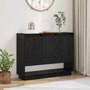 vidaXL Sideboard Svart Ek 97 x 29 x 75 cm Konstruerat trä
