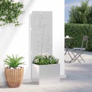 vidaXL Trädgårds integritetsskärm Silver 50 x 140 cm Galvaniserat stål