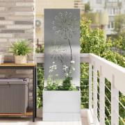 vidaXL Trädgårds integritetsskärm Silver 50 x 140 cm Rostfritt stål