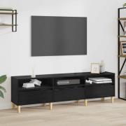 vidaXL TV-skåp med låda Svart ek 150 x 30 x 45 cm Konstruerat trä