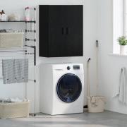 vidaXL Väggskåp Svart Ek 69,5 x 34 x 90 cm Konstruerat trä