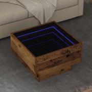 vidaXL Kaffeebord Gammalt trä 50 x 50 x 30 cm Konstruerat trä