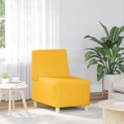 vidaXL | Modulsofa utan armstöd | Ljusgul 55 x 74 x 82 cm Mockatyg