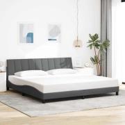 vidaXL Bed Frame without Mattress "Hanko" Dark Grey 200x200cm Fabric