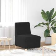 vidaXL | Modulsofa utan armstöd | Svart 55 x 74 x 82 cm Sammet