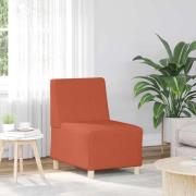 vidaXL Soffstol utan armstöd röd orange 55 cm manchestertyg