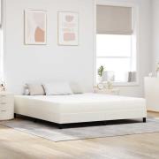 vidaXL Sängmadrass med madrass Kräm 180 x 200 cm tyg