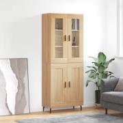vidaXL Högskåp sonoma-ek 69,5x34x180 cm konstruerat trä