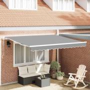 Markis Manuell Vit 3 x 2,5 m Metall