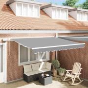 vidaXL Markis med Vit 3 x 2,5 m Metall