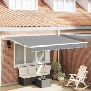 Markis Manuell Vit 3 x 2,5 m Metall