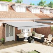 vidaXL Markis Antracit 4 × 3,5 m Metall