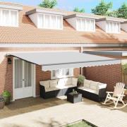 vidaXL Markis Antracit 4,5 × 3,5 m Metall