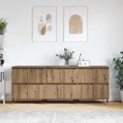 vidaXL Skåp 3 pcs artisan ek 180 x 35 x 70 cm Konstruerat trä