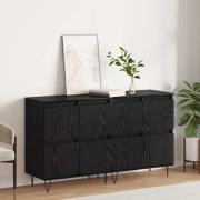 vidaXL Skåp 2 pcs Svart ek 120 x 35 x 70 cm Konstruerat trä