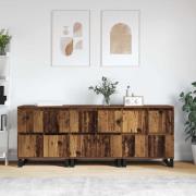 vidaXL Sideboard 3 pcs Gammalt trä 60 x 35 x 70 cm