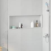 vidaXL Dusch Nisch Vit 90 x 30 x 9.5 cm Rostfritt stål