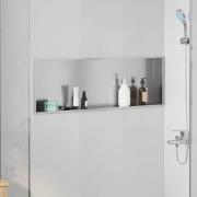 vidaXL Dusch Nisch Silver 90 x 30 x 9.5 cm Rostfritt stål
