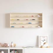 vidaXL Trähylla för samlarföremål Brun 80 x 8.5 x 36 cm Plywood