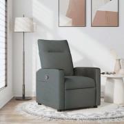 vidaXL Reclinerfåtölj mörkgrå tyg