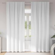 vidaXL Mörkläggningsgardiner med Ringar 2 pcs Ljus vit 260 x 140 cm