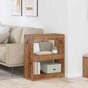 vidaXL Bokskåp Gammalt trä 60 x 30 x 72 cm Konstruerat trä