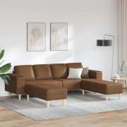 Soffset 3 pcs Brun Faux mockaläder