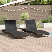 vidaXL Solstolar 3 pcs Brun 40 x 40 x 40.5 cm konstrotting
