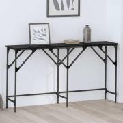 vidaXL Konsolbord Svart Ek 140 x 29 x 75 cm Konstruerat trä