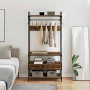 vidaXL Garderob Gammalt trä 89 x 39 x 184.5 cm Konstruerat trä