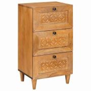 vidaXL Sideboard med låda Ljusbrun 33.5 x 40 x 75 cm