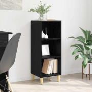 vidaXL Sideboard Svart ek 32,5 x 34,5 x 90 cm Konstruerat trä