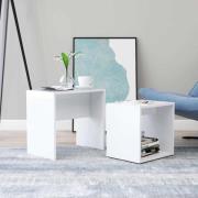 vidaXL Soffbord set vit 48x30x45 cm konstruerat trä